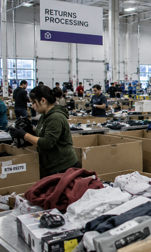 Reverse logistics returns processing